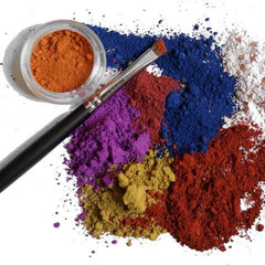 Close-up of matte African purple eyeshadow pan showing rich pigment and smooth texture