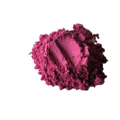 Pink powder, granular texture, solid color, isolated on white background
