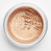 Vintage gold mineral eye shadow in compact with earthy bronze shimmer and smooth pressed powder finish