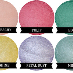 Close-up of mint green pressed powder eyeshadow with soft shimmer finish in compact palette