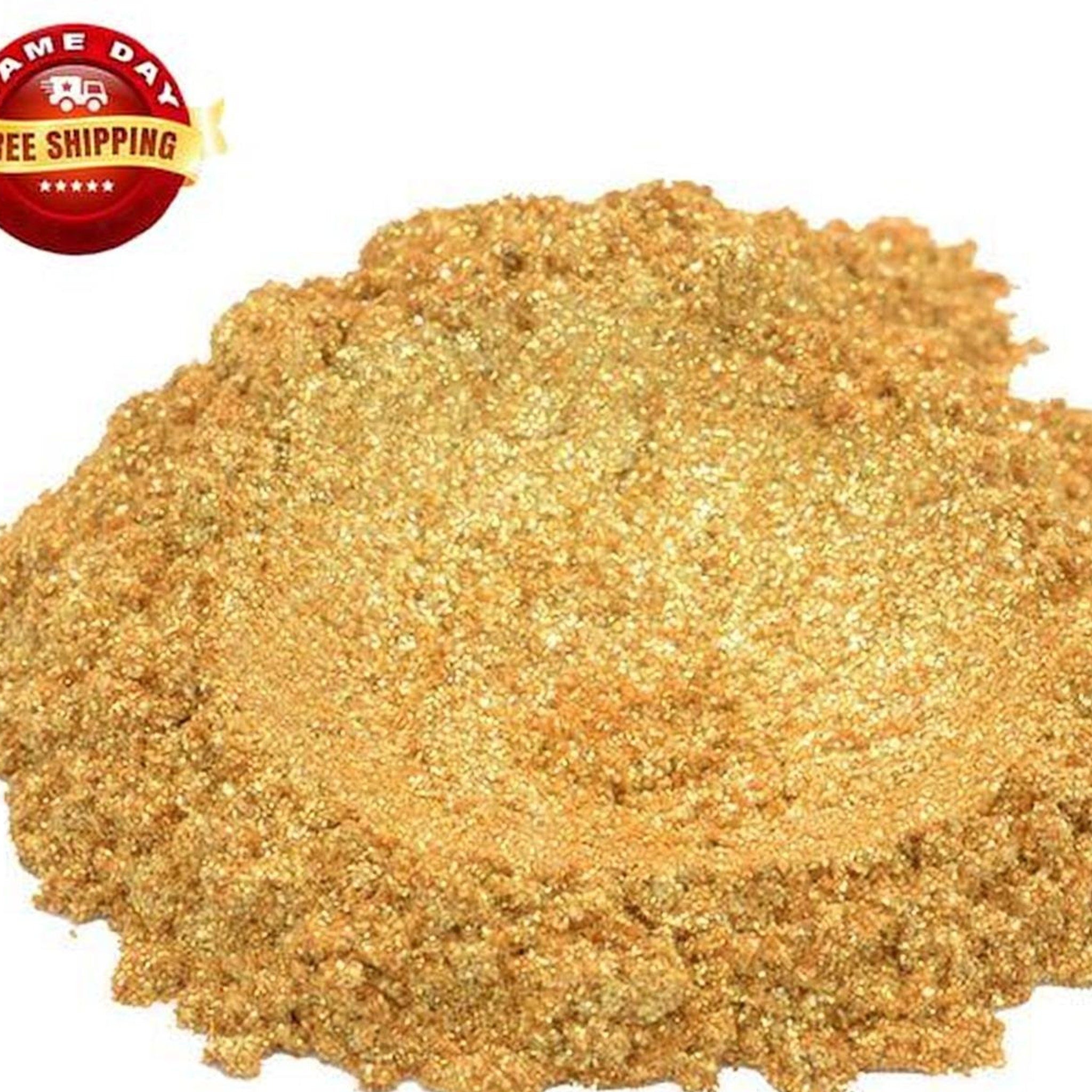 Main product view of 24 Karat Gold Yellow Mica Pigment Powder - 2 oz Cosmetic Grade