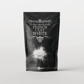 French Clay product in black bag with white powder and text "Ultra Ventilated French Clay White