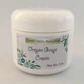 White tube of Oregon grape cream with mahonia aquifolium extract and minimalist green labeling