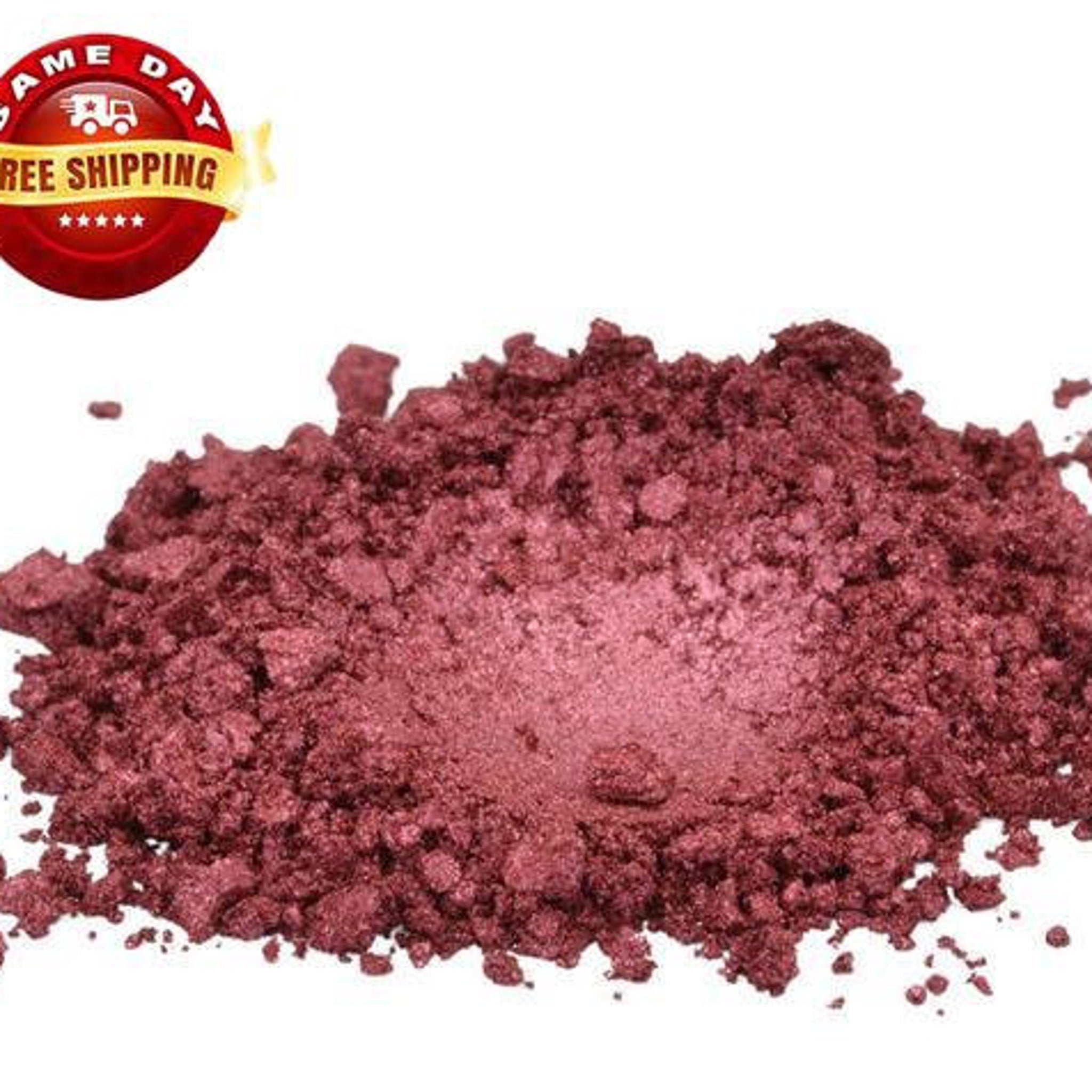 Face powder pigment in red-brown color and granular texture, Queen Kathryn brand