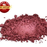 Eye shadow pigment powder in red-brown color and granular texture, cosmetic grade for makeup use