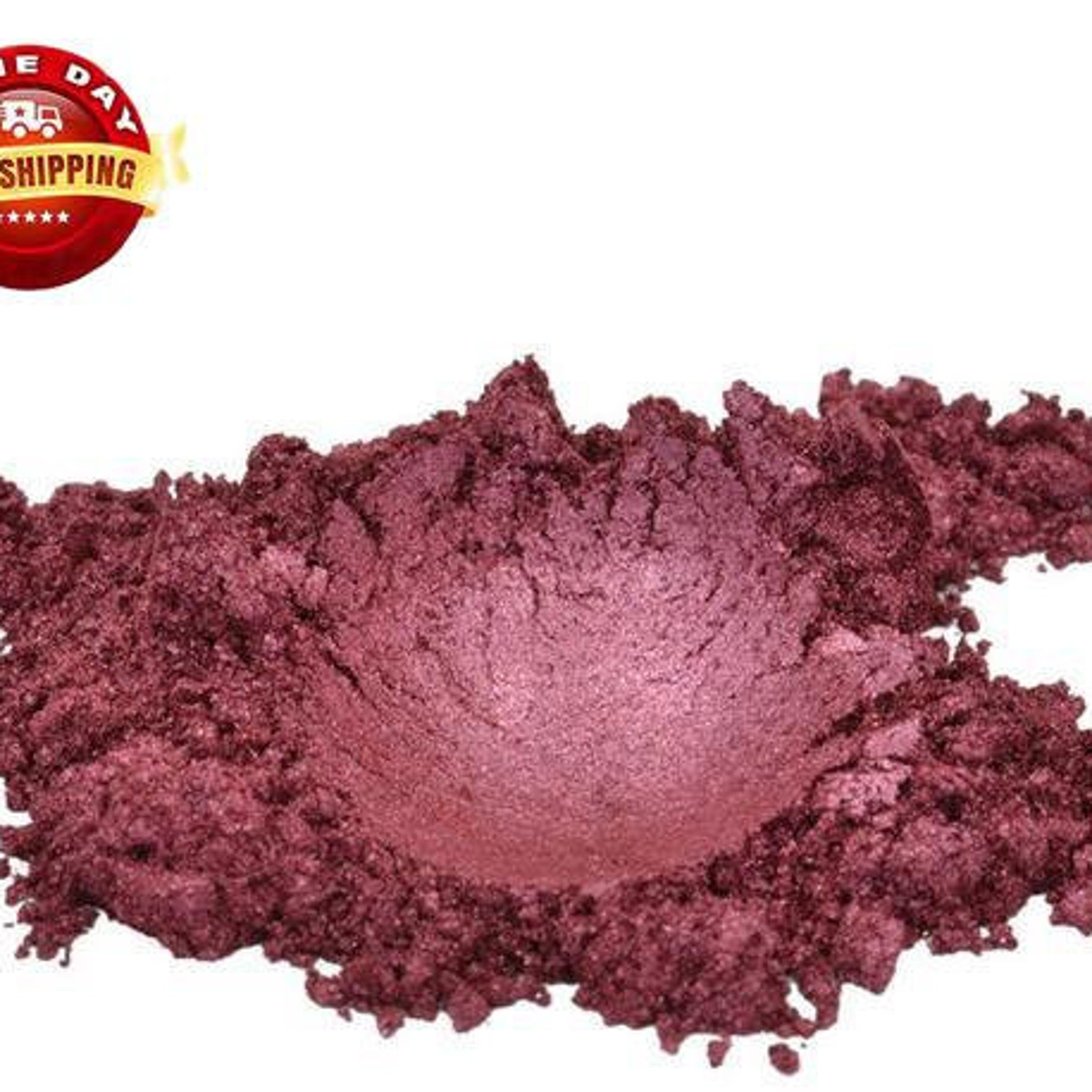 Cosmetic pigment powder, red-brown, mica material, loose texture