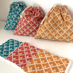 Close-up of reusable bamboo makeup remover wipes showing soft, textured surface with natural fibers