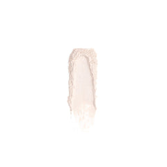 Powder swatch, light beige color, textured finish, on white background