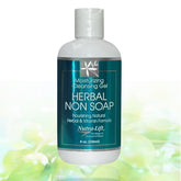 Facial cleanser bottle with white and teal label, Nutra-Lift brand name visible, for cleansing