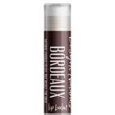 Lip balm tube with dark burgundy and white text, Delight Naturals Bordeaux lip balm product