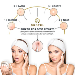 Usage example of Acne Healing Hydrocolloid Pimple Patches - 72 Blemish Absorbing Dots for Face S