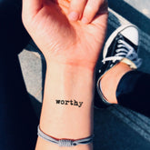 Four skin-safe temporary tattoo stickers with intricate designs in black ink, arranged on clean white background