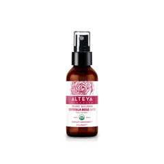 Rose water spray bottle, brown glass bottle, black spray top, with ALTEYA label