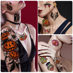 Usage example of Yazhiji Halloween Temporary Tattoos - 40 Skin-Friendly Sheets for All Ages