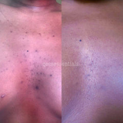 Dark brown African black soap cleanser in a matte black squeeze tube with gold lettering, angled to show texture details