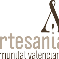 Logo with brown and beige text and graphic on white background, Artesania text visible