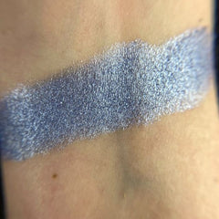 Side view of Smiley Eyeshadow Palette showing six vibrant matte shades in a sleek black compact