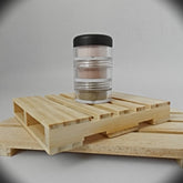 Four travel-size eyeshadows and blushes in round compacts with assorted matte and shimmer shades