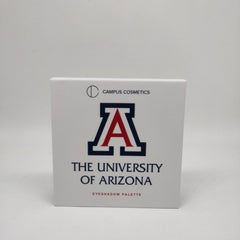 Close-up of Arizona University Eye Shadow palette showing rich matte and shimmer shades in warm desert hues