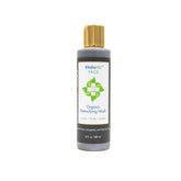 Facial cleanser bottle with gray and gold cap, VitaliaMD text visible, for face
