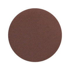 Eyeshadow pan, matte brown, circular shape, textured surface