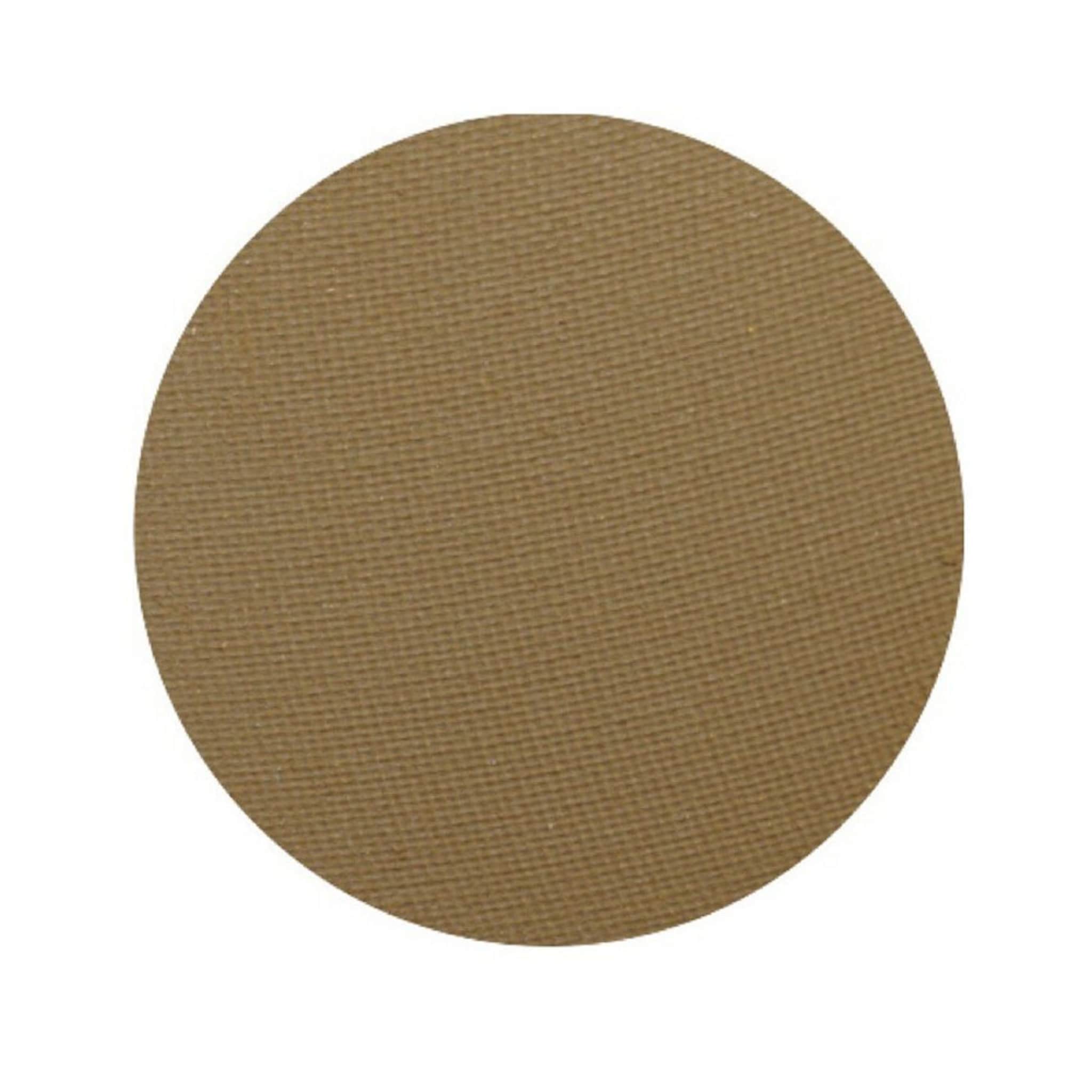 Eyeshadow pan, matte brown, circular shape, textured surface