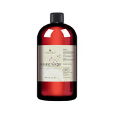 Jasmine water toner bottle, red liquid, black cap, and white label with text
