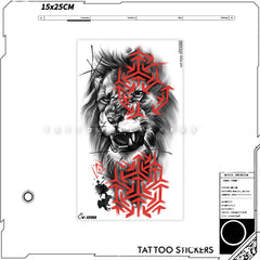Close-up of temporary tattoo sticker applied to forearm with smooth edges and realistic detail