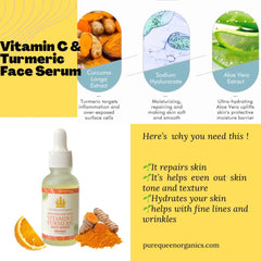 Golden-hued vitamin C turmeric serum in amber glass dropper bottle, angled to showcase luminous texture and minimalist branding