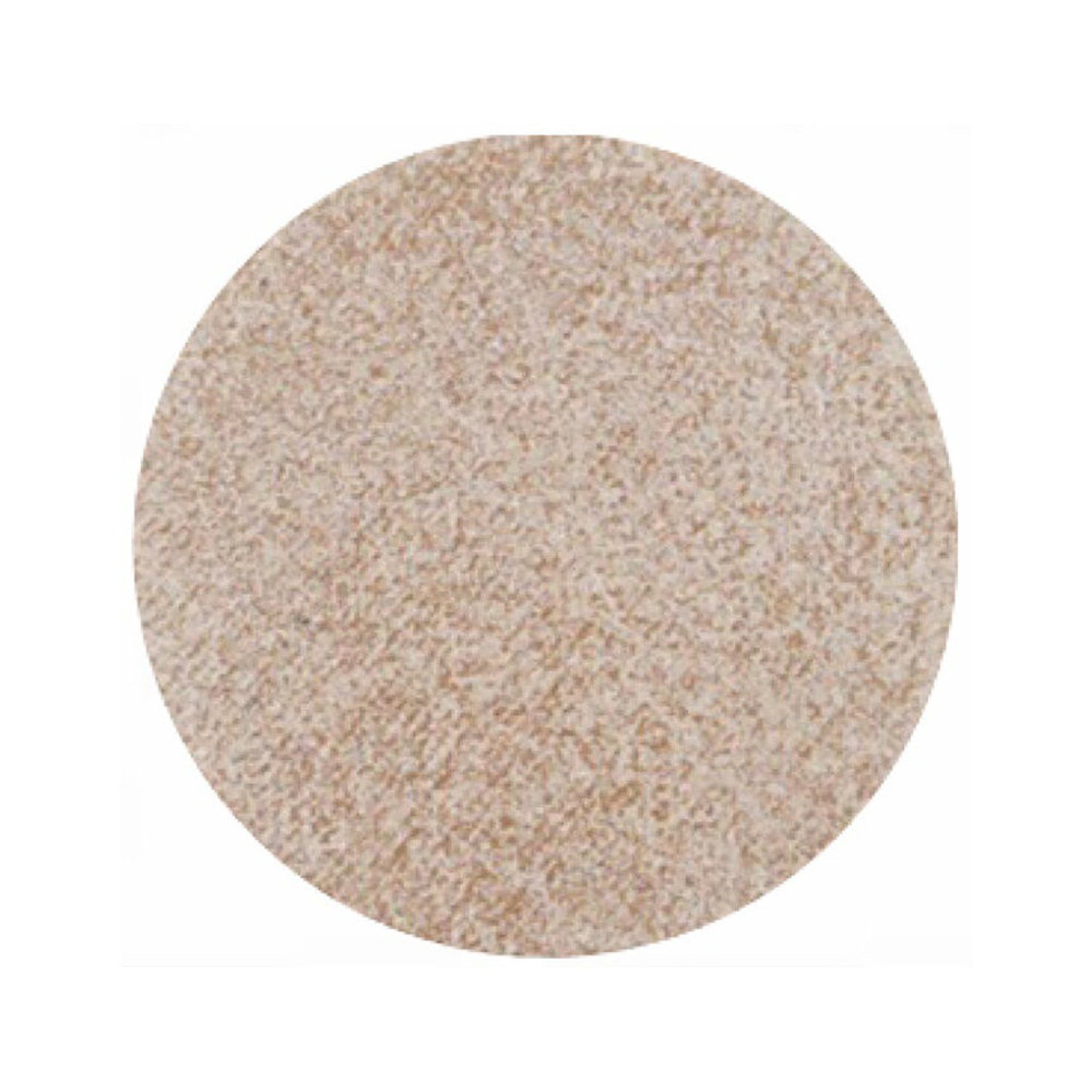 Cream eyeshadow pressed pigment in light beige with shimmer finish and circular shape