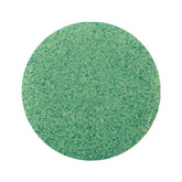 Close-up of shimmering green and blue chrome pressed pigment duo in compact with mirrored finish.