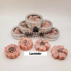 Side view of chic beige shea butter lotion bars in eco-friendly paper wrapping, showcasing smooth texture and oval shape