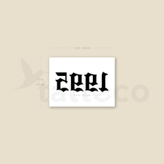 Detailed close-up of 1995 Gothic Temporary Tattoos - Skin-Friendly Set of