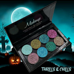 Hand applying duochrome eyeshadow with fingertip, showing color shift from pink to gold on eyelid