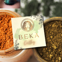 Close-up of four matte eyeshadow pans in warm nude shades with smooth, blendable texture