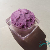 Loose pigment eyeshadow, matte pale purple powder in clear container, Gabby brand