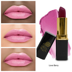 Lipstick with pink color, black and gold casing, and "Etoile De Feu" text visible