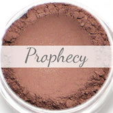 Burgundy plum and copper shimmer vegan mineral eyeshadow in compact with metallic finish.