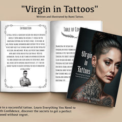 Elegant frosted glass bottle of tattoo aftercare serum with gold dropper and minimalist typography