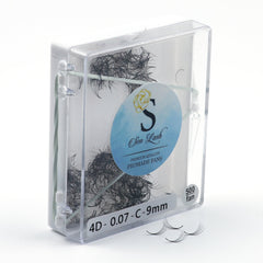Promade fans in clear case with black lashes and Sen Lash label