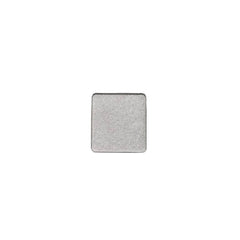 Eyeshadow single in silver, square compact with a textured finish.