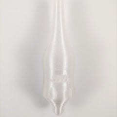 Close-up side view of 25mm handpoke skincare tool with smooth stainless steel tip for gentle facial treatments