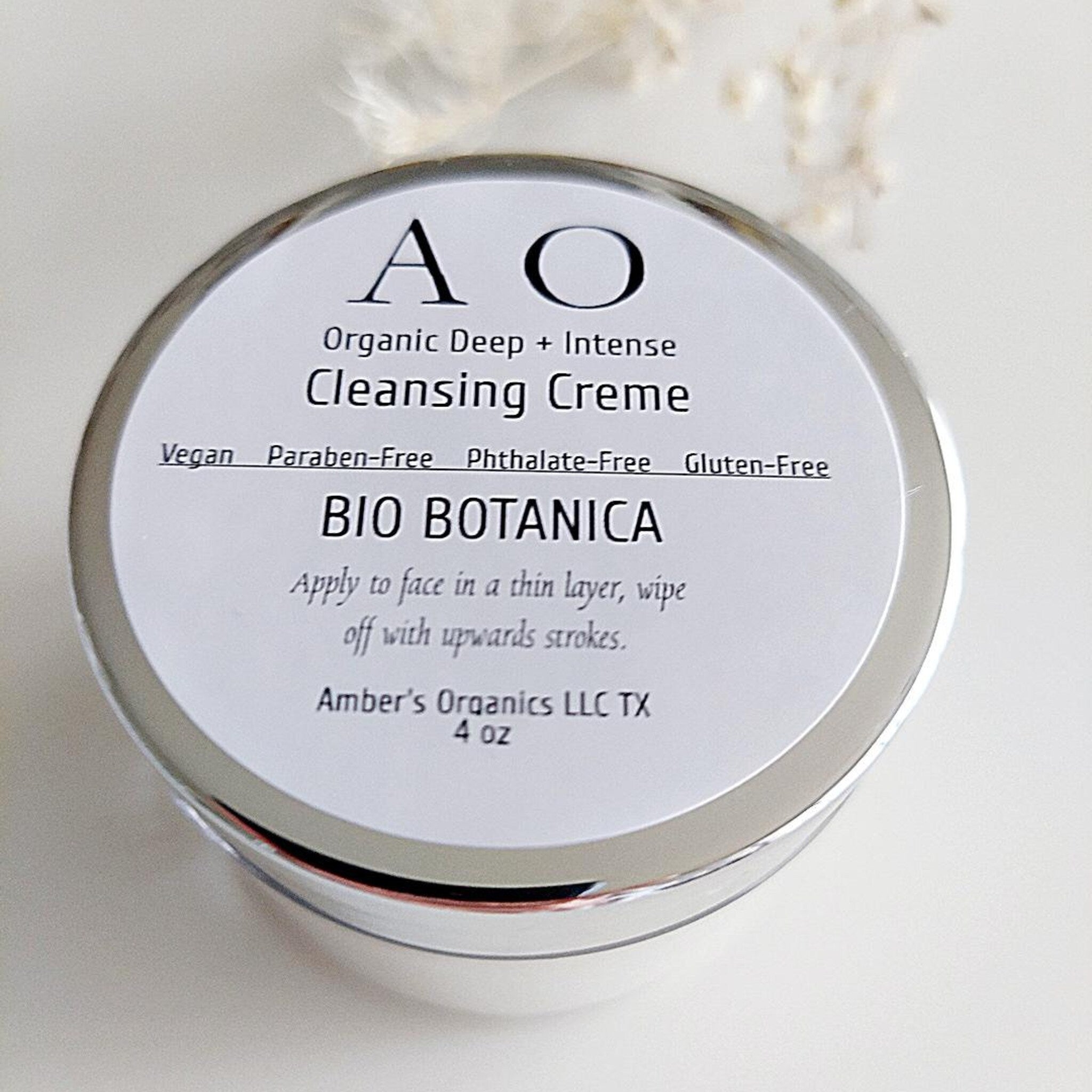 Facial Cleanser jar with white label and silver rim, BIO BOTANICA text visible