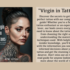 Side angle of tattoo aftercare cream in sleek black tube with gold accents, dispensed on fingertips