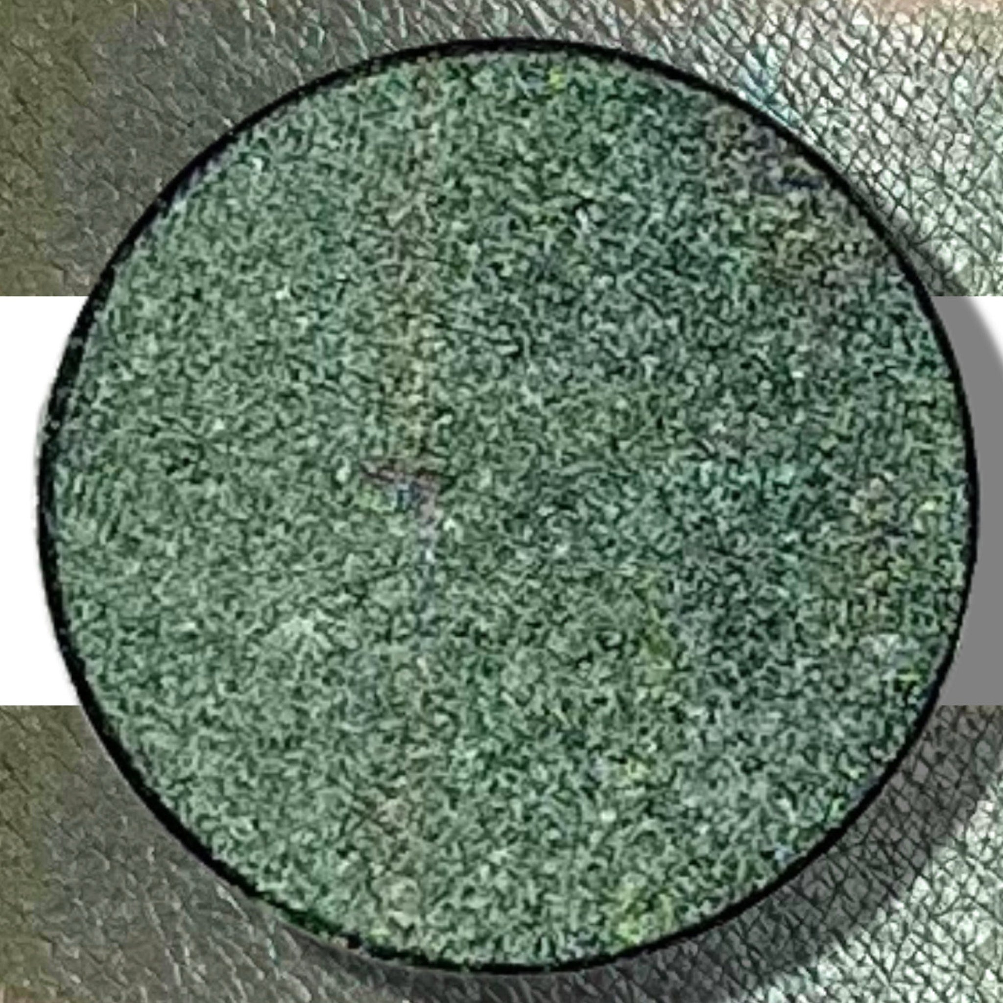 Single vegan eyeshadow pan in a 26mm compact with smooth pressed powder and matte finish