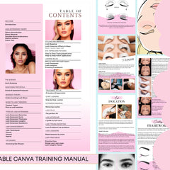 Usage example of 2023 Lash Training Guide Beginner-Friendly Eyelash Extensions Manual Canva-Edit