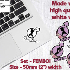 Alternative angle of 5 Gentle Skincare Stickers Femboy Sissy Feminized Sets for Healthy Skin