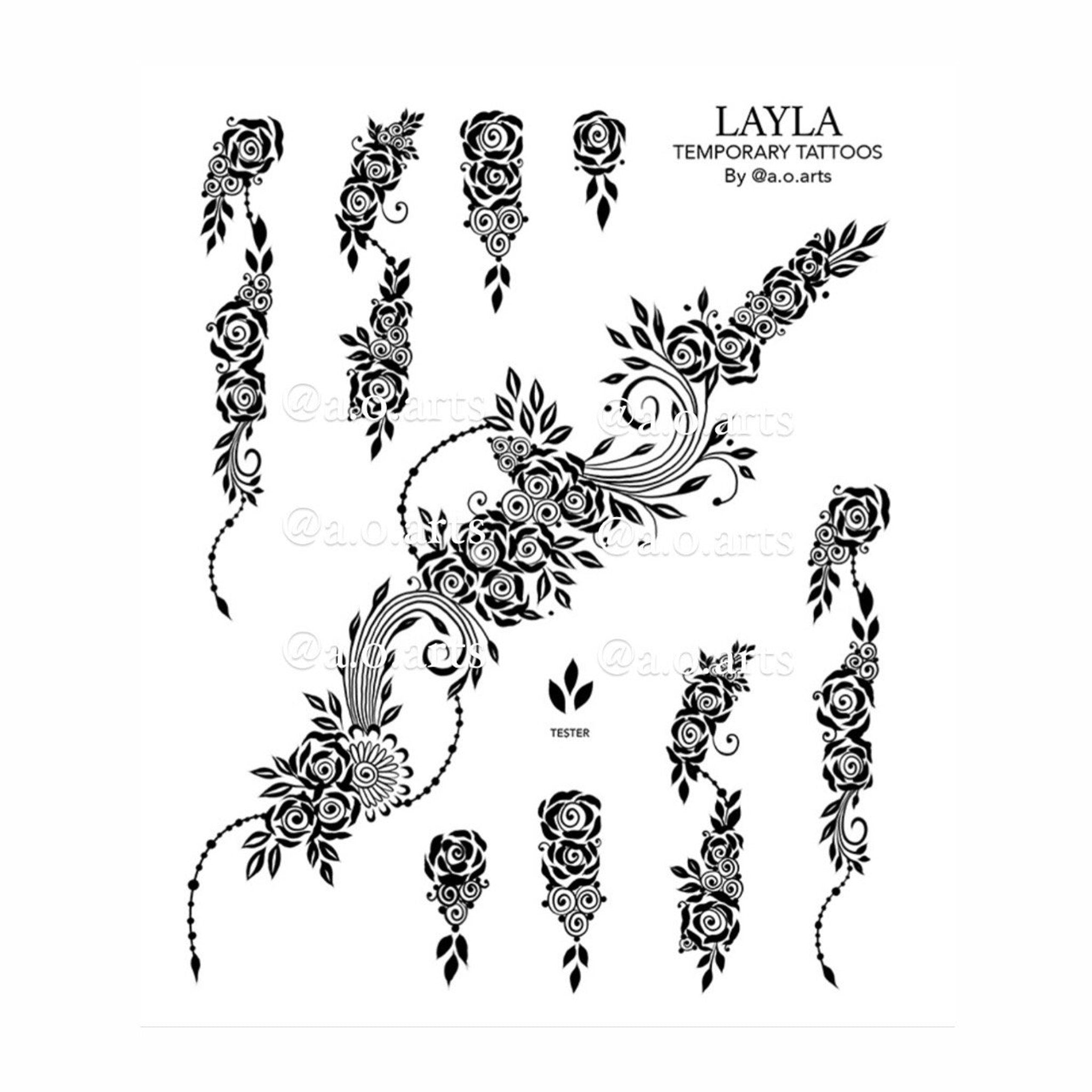 Minimalist white tube of Layla tattoo care cream with sleek black lettering and silver accents