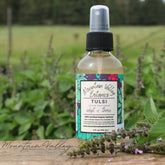 Toner bottle with black cap, clear liquid, and Mountain Valley Botanics label