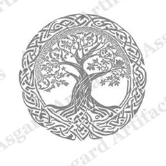 Detailed close-up of Norse Mythology Yggdrasil Tribal Tattoo Digital Download
